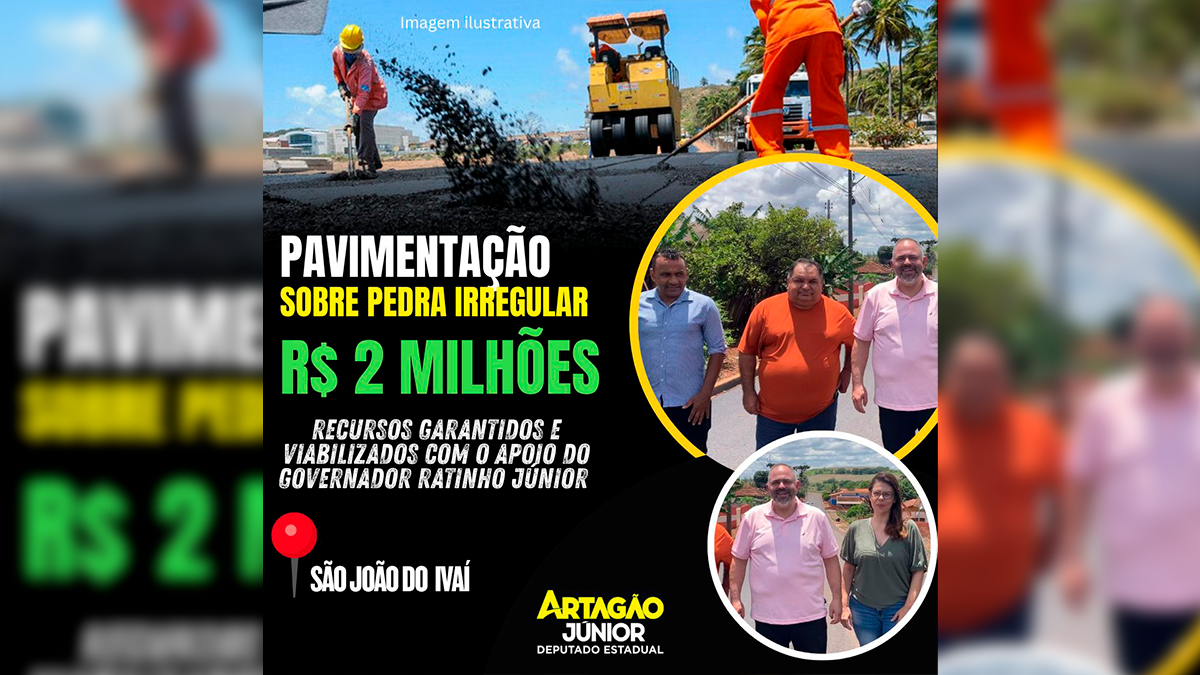 São João do Ivaí garante R$ 2 milhões para pavimentação asfáltica em 2026