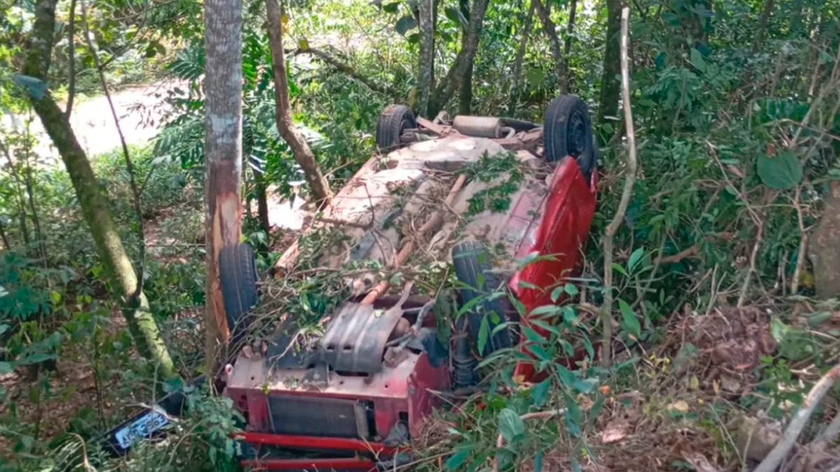 Fiat Uno colide contra árvore e deixa dois feridos na PR-239, em Reserva