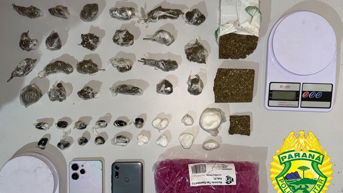 Polícia Militar prende dois homens por tráfico em Cândido de Abreu