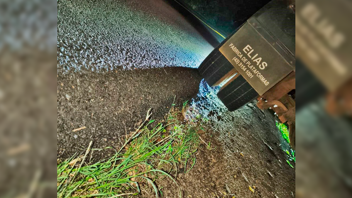 Recapeamento na PR-451 cria desnível perigoso entre Cruzmaltina e Grandes Rios