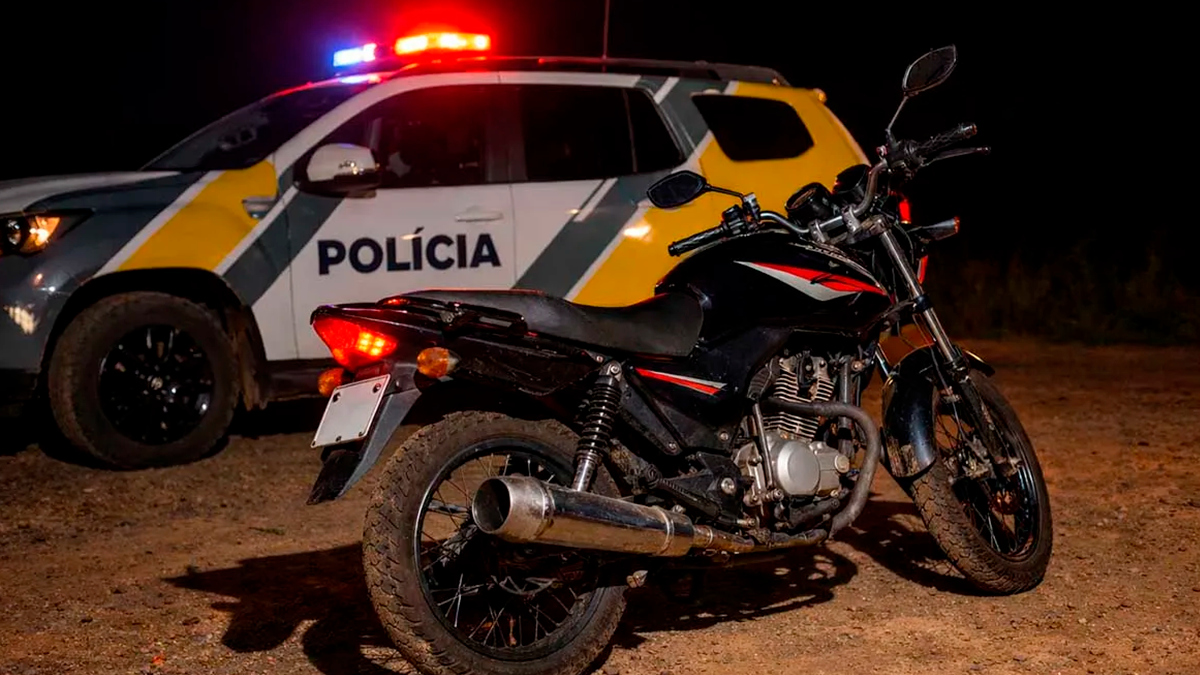 Adolescente é flagrado pilotando moto irregular na zona rural de Cruzmaltina
