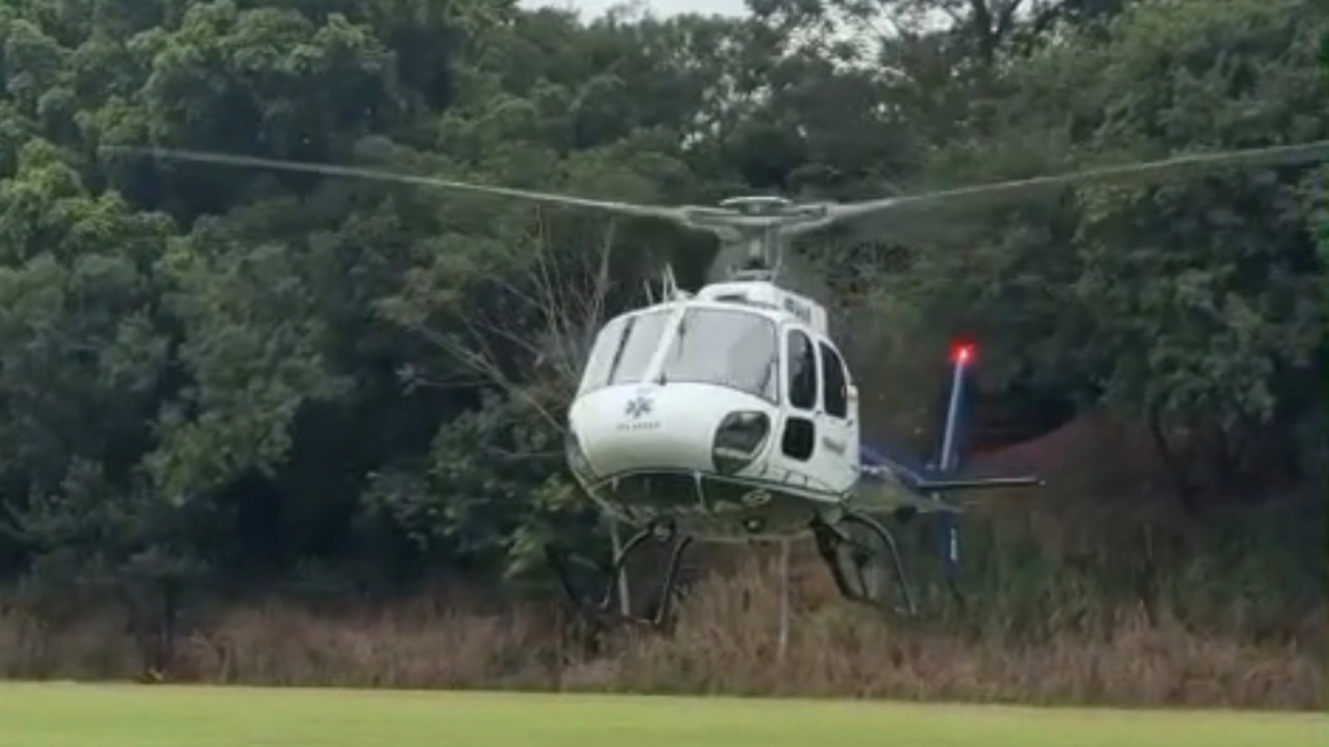 SAMU Aéreo realiza transferência de emergência de paciente com AVC em São Pedro do Ivaí