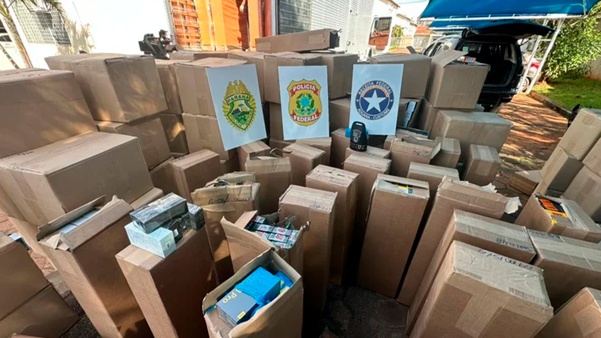 Polícia Federal apreende carga de celulares avaliada em R$ 10 milhões no Norte do Paraná
