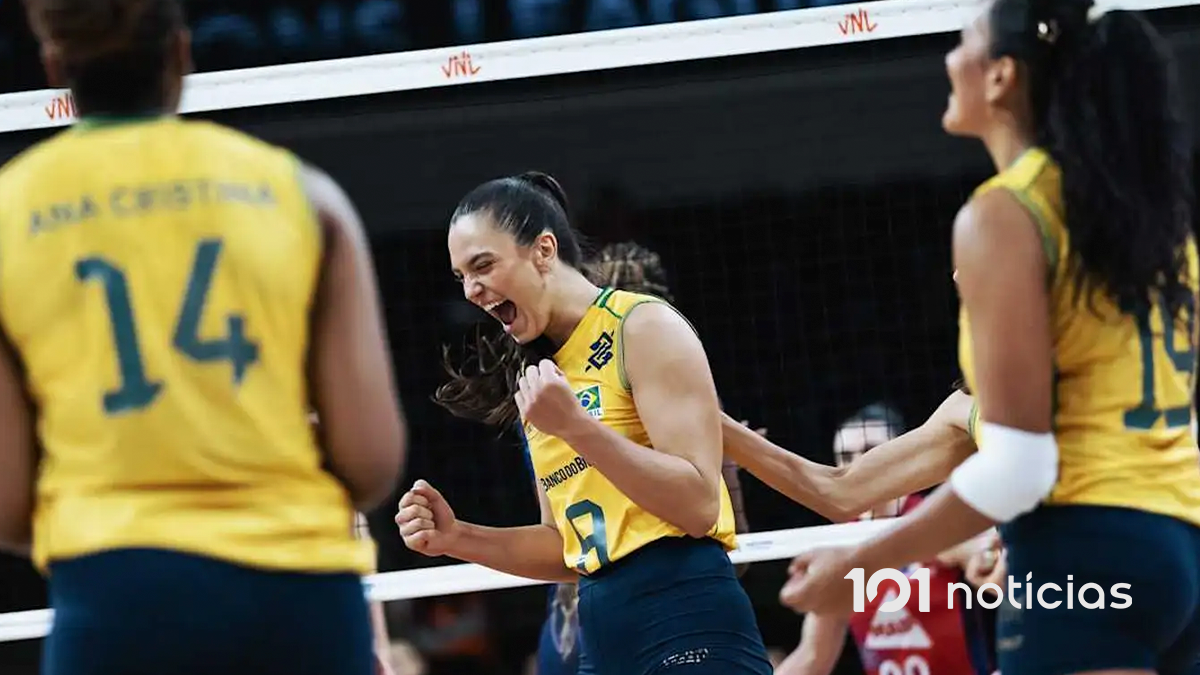 Seleção feminina de vôlei vence a França e mantém invencibilidade na Liga das Nações