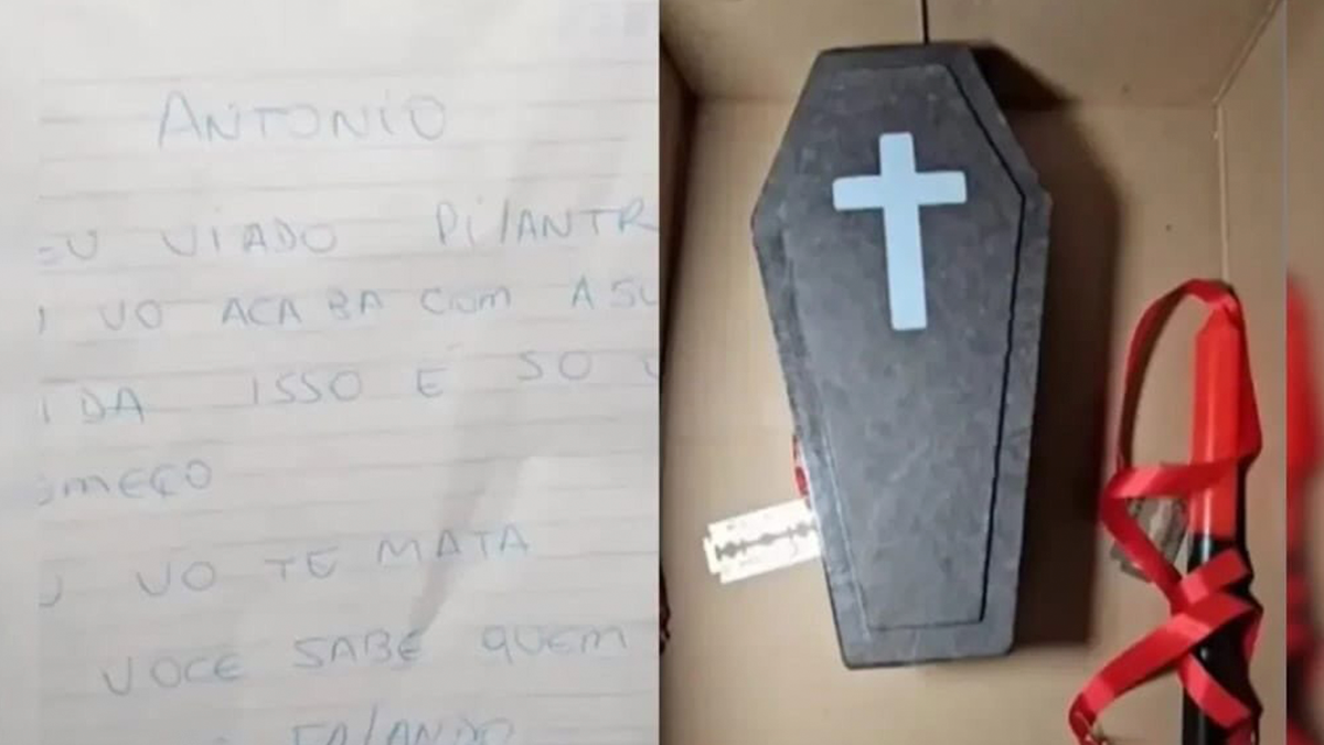 Professor recebe encomenda com minicaixão, bonecos vodu e ameaça de morte em Curitiba