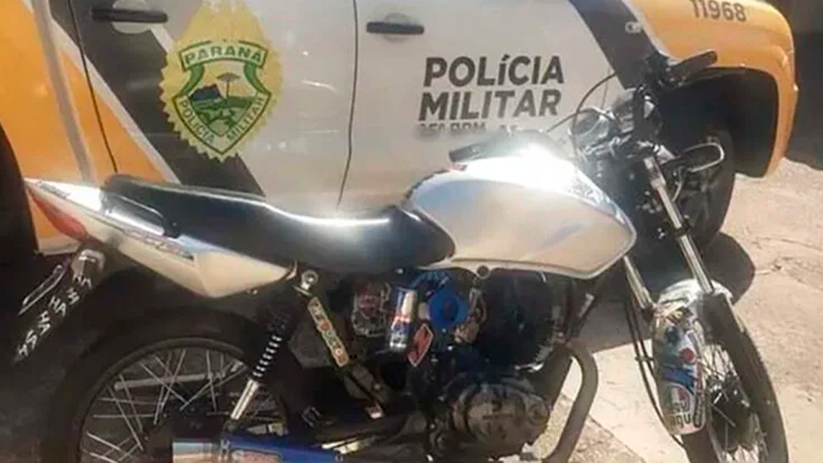 Fuga de motociclista termina após disparo de bala de borracha pela PM em São João do Ivaí