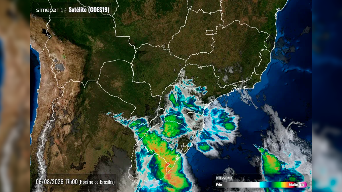 Simepar alerta para temporais, ventos acima de 80 km/h e formação de ciclone bomba no Paraná
