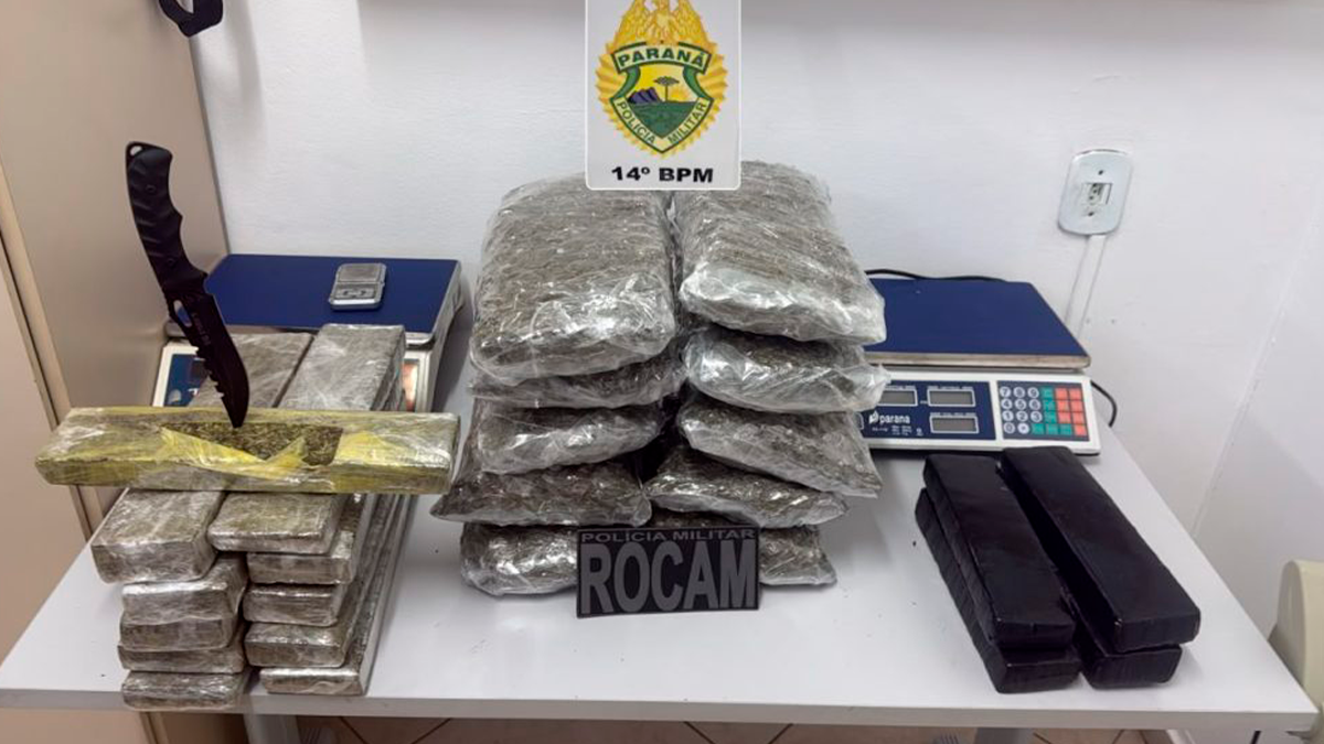 Adolescente é apreendida com quase 23 quilos de maconha em ônibus interestadual em Foz do Iguaçu