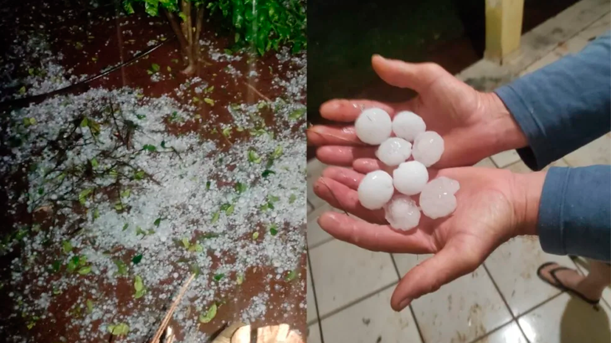 Chuva de granizo assusta moradores na zona rural de Ivaiporã