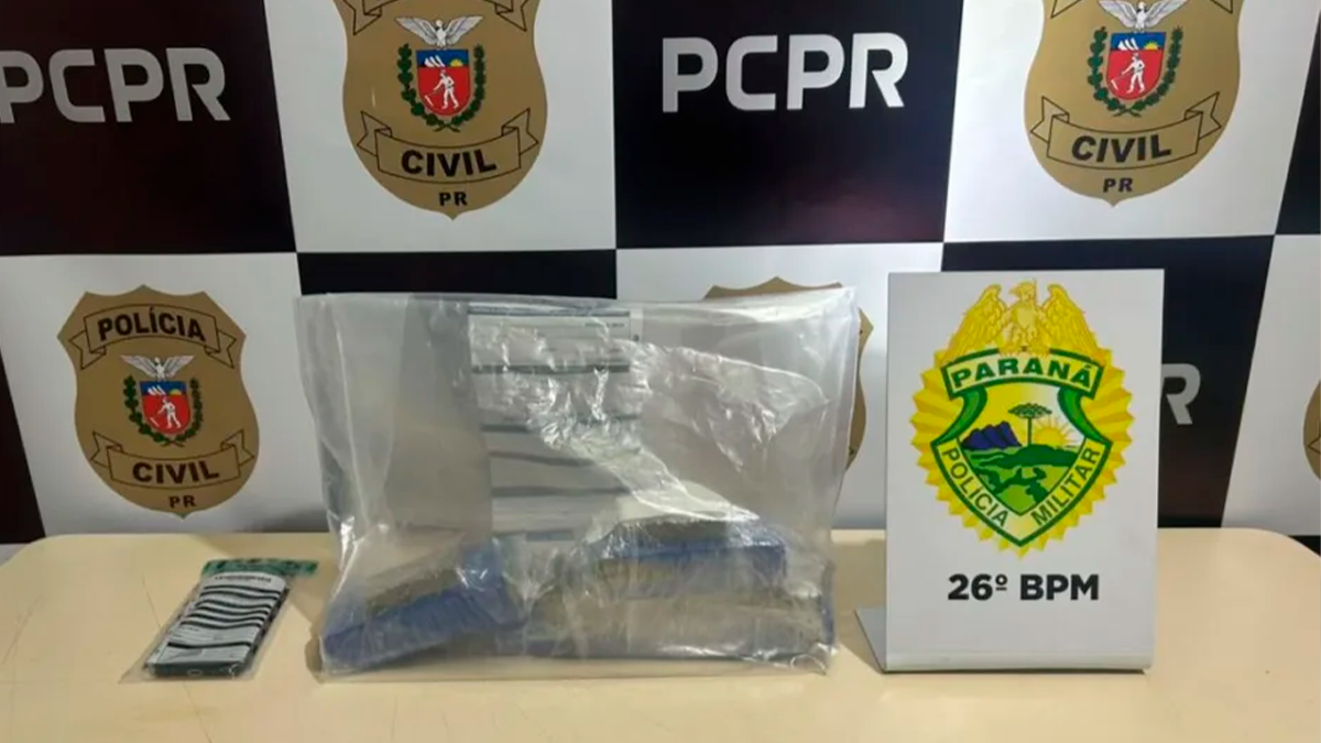 Polícia Militar prende homem com mais de dois quilos de maconha perto de universidade em Telêmaco Borba